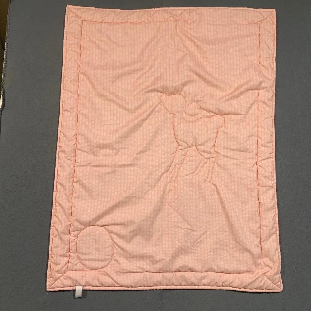 Pink Woodland Animals Baby Quilt Play Mat Deer Fox Rabbit 31x40